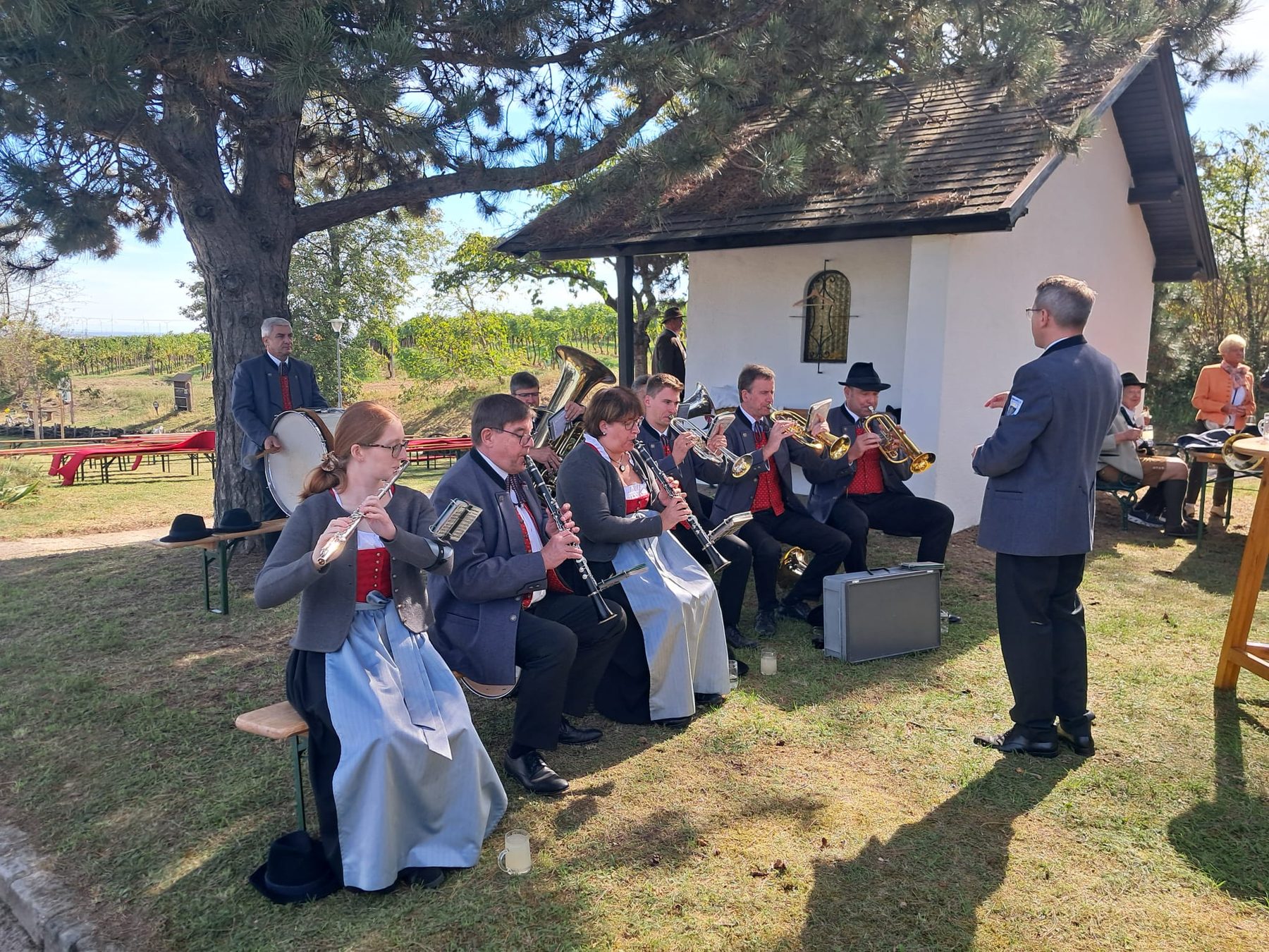 Die Musikkapelle bei der Hubertusmesse